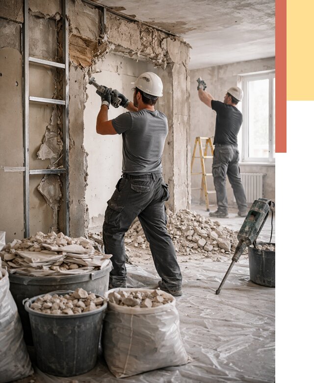 Демонтажные работы в Нурлате от 2815 руб. — услуги и цена под ключ | ОТДЕЛОЧНИК-Нрт