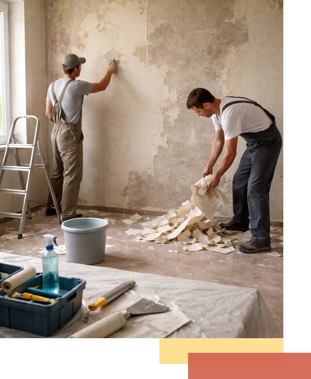 Снятие старых обоев в Нурлате быстро и качественно