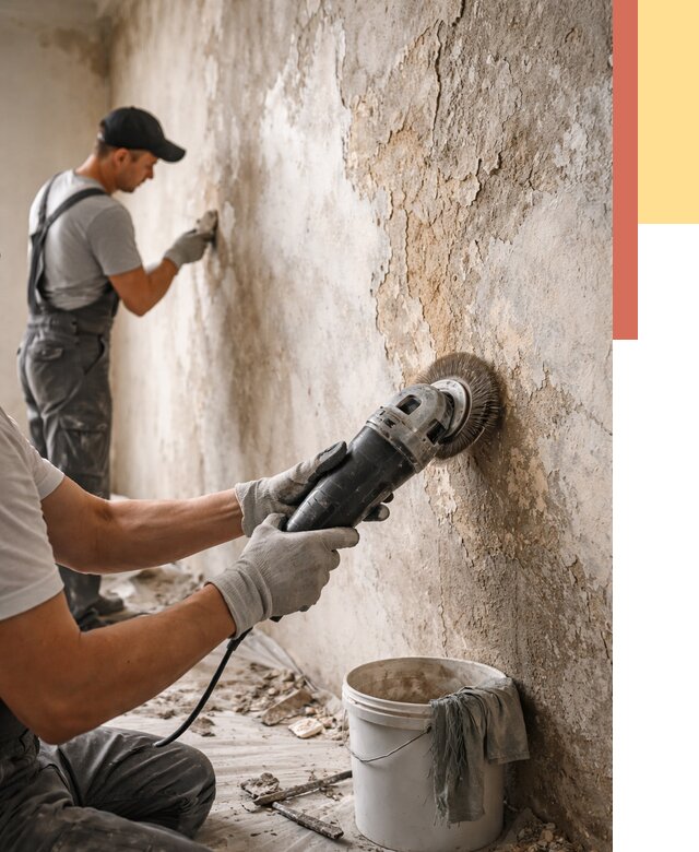 Снятие и удаление краски со стен в Нурлате от 2190 руб. — ОТДЕЛОЧНИК-Нрт