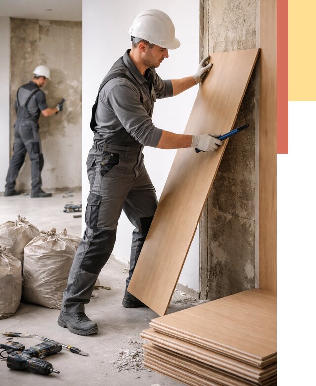 Демонтаж стеновых панелей в Нурлате от 3649 руб. за м² быстро и недорого | ОТДЕЛОЧНИК-Нрт