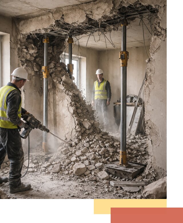 Снос несущих стен в Нурлате с гарантией безопасности и качества