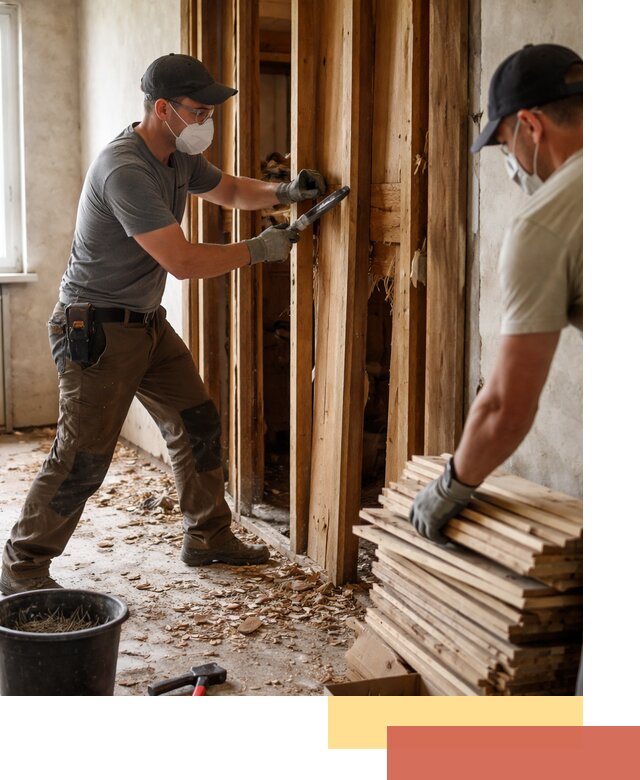 Демонтаж деревянных перегородок в Нурлате быстро и аккуратно