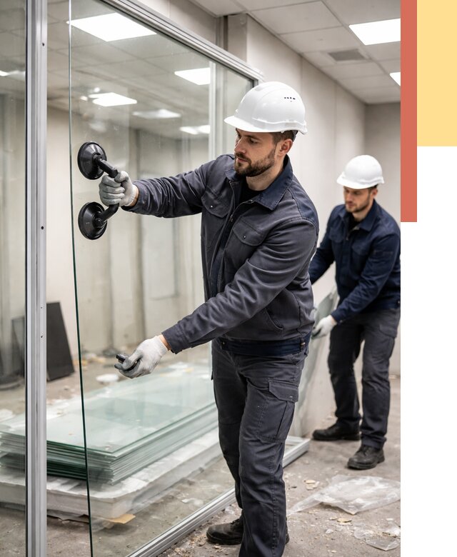 Демонтаж стеклянных перегородок в Нурлате от 3337 руб. — быстро и недорого | ОТДЕЛОЧНИК-Нрт