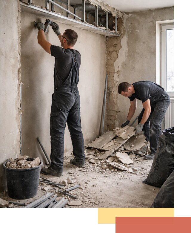 Демонтаж короба из гипсокартона в Нурлате быстро и аккуратно