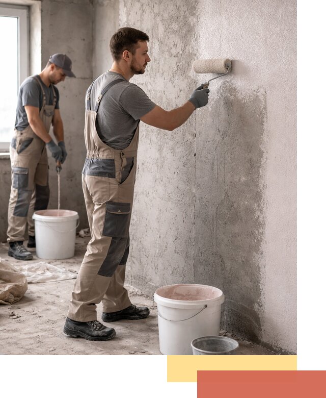 Нанесение бетоноконтакта на стены в Нурлате для последующей отделки