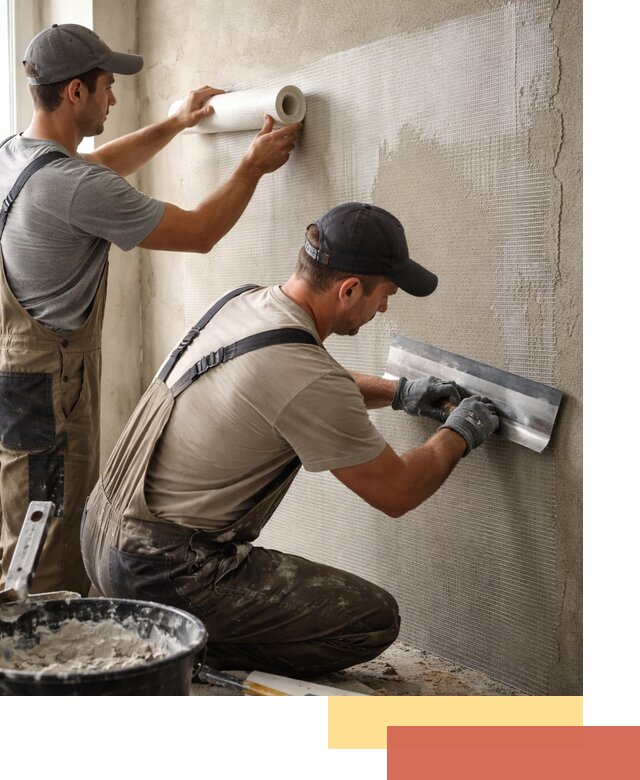 Армирование стен стеклосеткой в Нурлате для прочной отделки