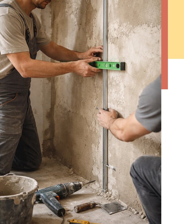 Установка штукатурных маяков в Нурлате от 7299 руб. — быстро и недорого | ОТДЕЛОЧНИК-Нрт