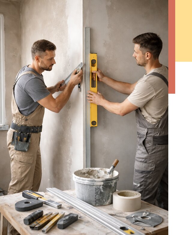 Выведение углов стен в Нурлате от 1929 руб. быстро и недорого | ОТДЕЛОЧНИК-Нрт