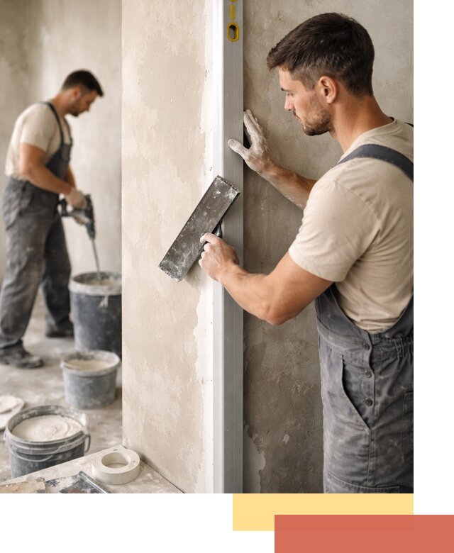 Выведение углов стен в Нурлате: монтаж и оштукатуривание