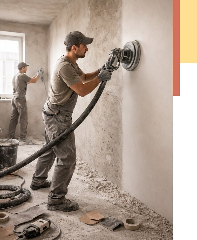 Шлифовка стен в Нурлате от 1251 руб/м2 — быстро и недорого | ОТДЕЛОЧНИК-Нрт