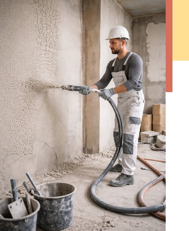 Машинная штукатурка стен в Нурлате под ключ от 6778 руб./м2 | ОТДЕЛОЧНИК-Нрт