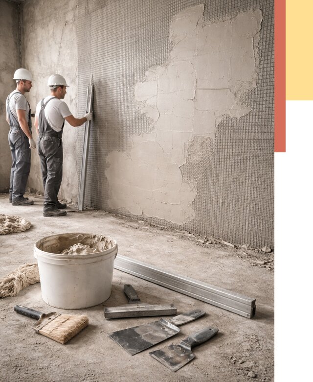 Штукатурка стен по сетке в Нурлате от 5735 руб./м2 — быстро и недорого | ОТДЕЛОЧНИК-Нрт