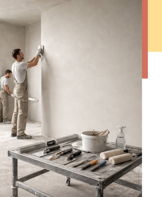 Штукатурка стен под покраску в Нурлате от 4692 руб./м² — качественно и недорого | ОТДЕЛОЧНИК-Нрт