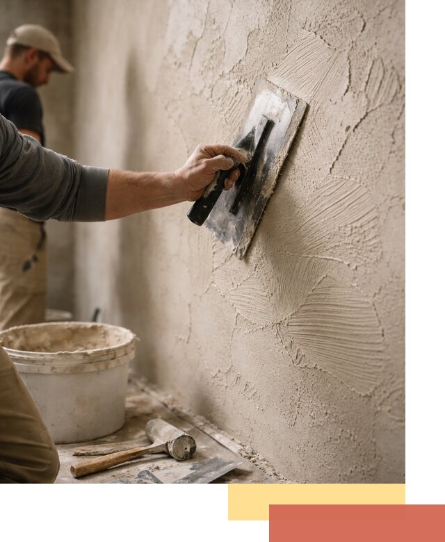 Фактурная штукатурка стен в Нурлате — монтаж, отделка, реставрация