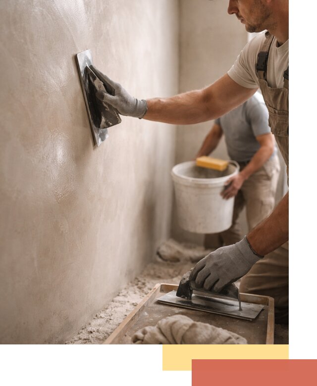 Нанесение марокканской штукатурки таделакт в Нурлате