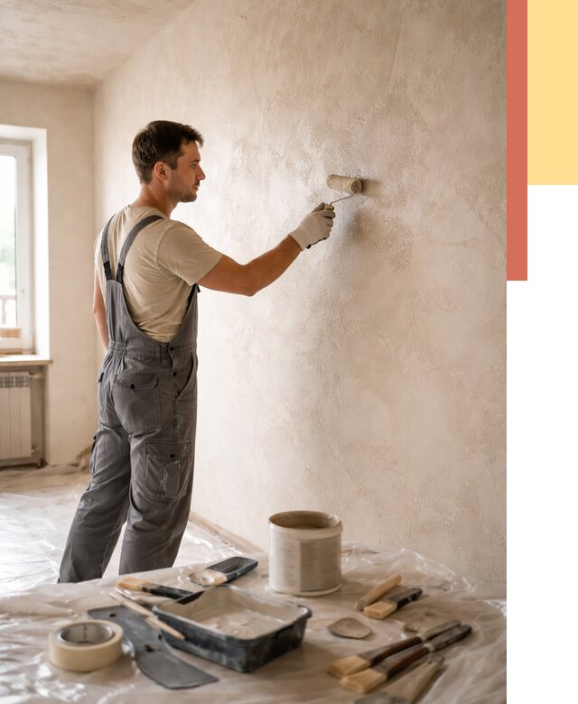 Нанесение лессирующей краски по декоративке в Нурлате от 1825 руб. | ОТДЕЛОЧНИК-Нрт