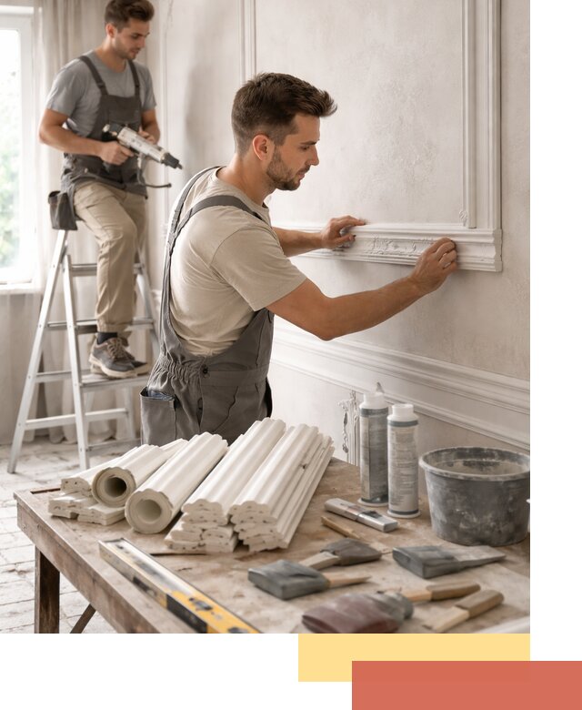 Монтаж лепнины на стены в Нурлате профессионально и качественно