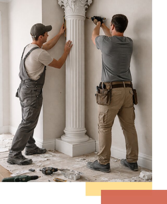 Установка декоративных колонн в Нурлате под ключ