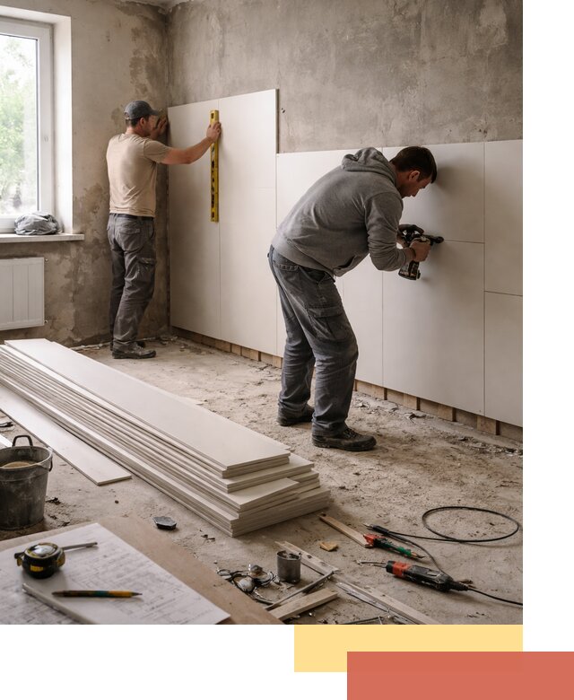 Монтаж ПВХ панелей на стены в Нурлате качественно и быстро