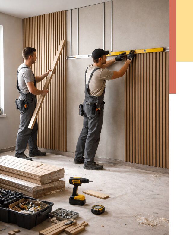 Монтаж реечных панелей на стены в Нурлате от 1251 руб. — быстро и недорого | ОТДЕЛОЧНИК-Нрт