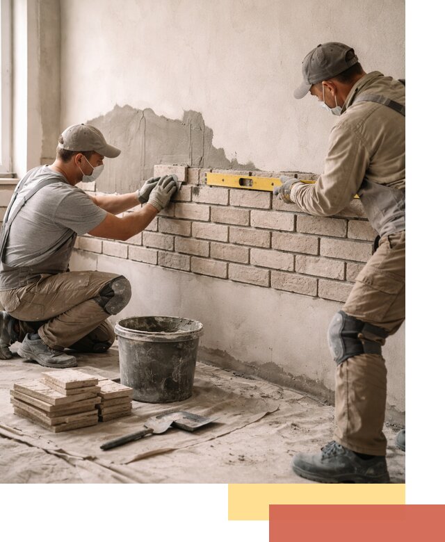 Монтаж декоративного кирпича профессионально в Нурлате