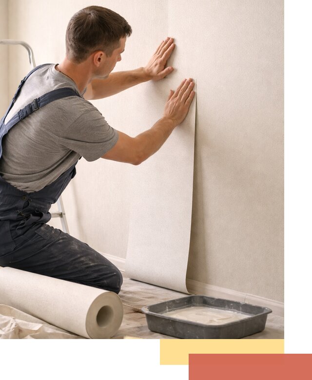 Поклейка флизелиновых обоев в Нурлате качественно и быстро