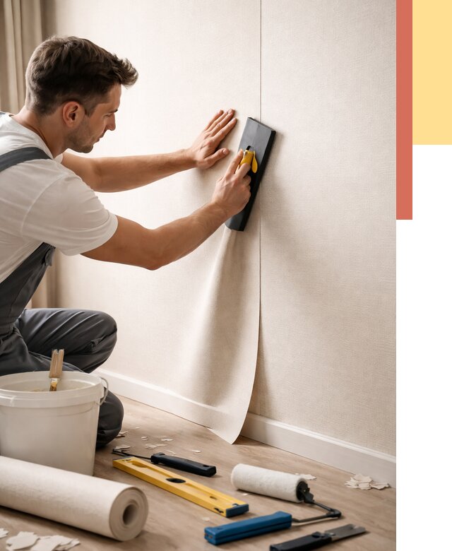 Поклейка виниловых обоев в Нурлате от 4692 руб. | Быстро и недорого — ОТДЕЛОЧНИК-Нрт