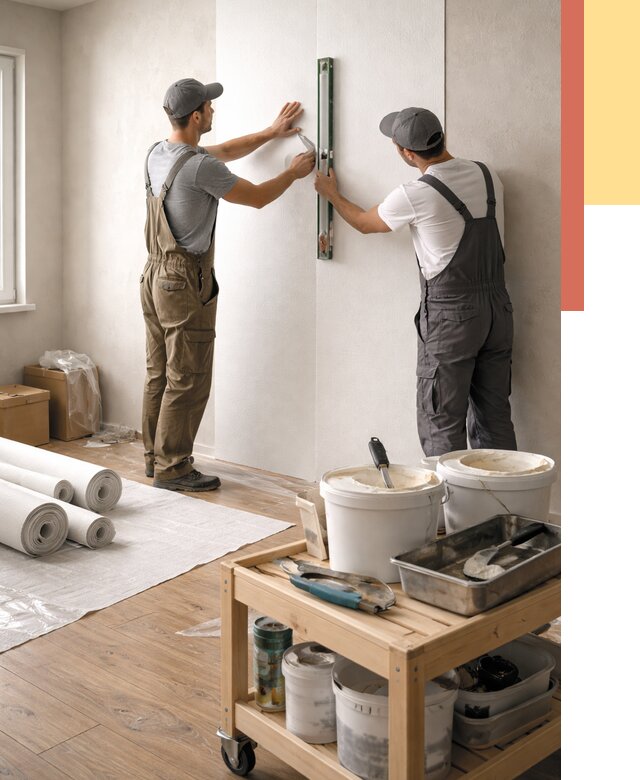 Поклейка стеклообоев в Нурлате от 6778 руб. за м2 — быстро и недорого | ОТДЕЛОЧНИК-Нрт