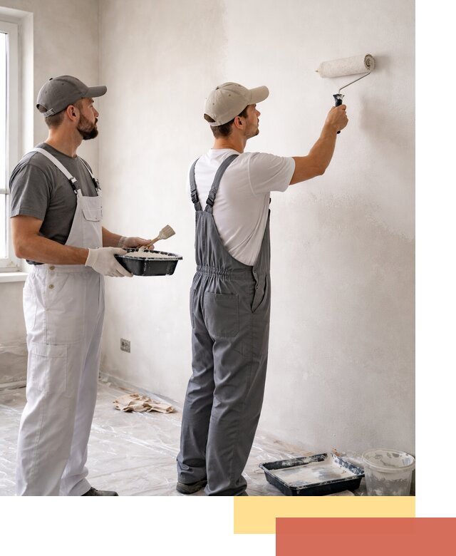 Покраска стен водоэмульсионной краской в Нурлате