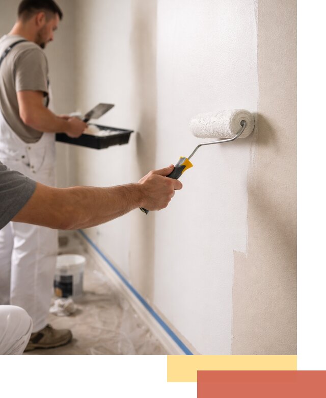 Покраска стен акриловой краской профессионально в Нурлате