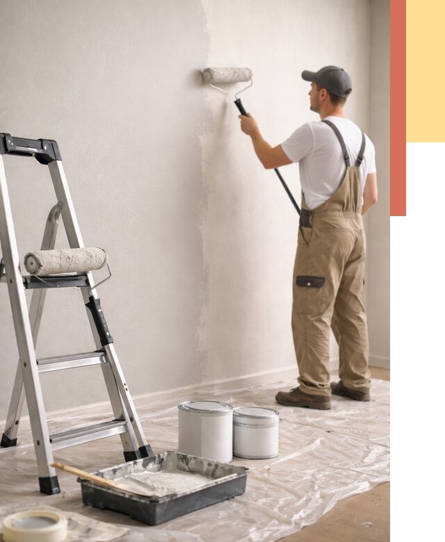 Покраска стен латексной краской в Нурлате от 4692 руб. за м2 | ОТДЕЛОЧНИК-Нрт