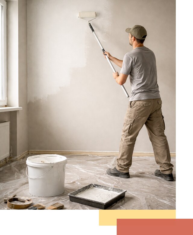 Покраска стен латексной краской в Нурлате качественно и быстро