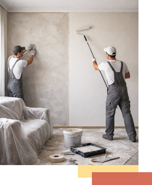 Покраска стен антивандальной краской в Нурлате