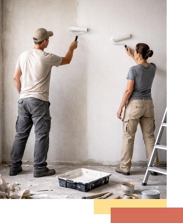 Окраска стен по стеклохолсту в Нурлате качественно и долговечно