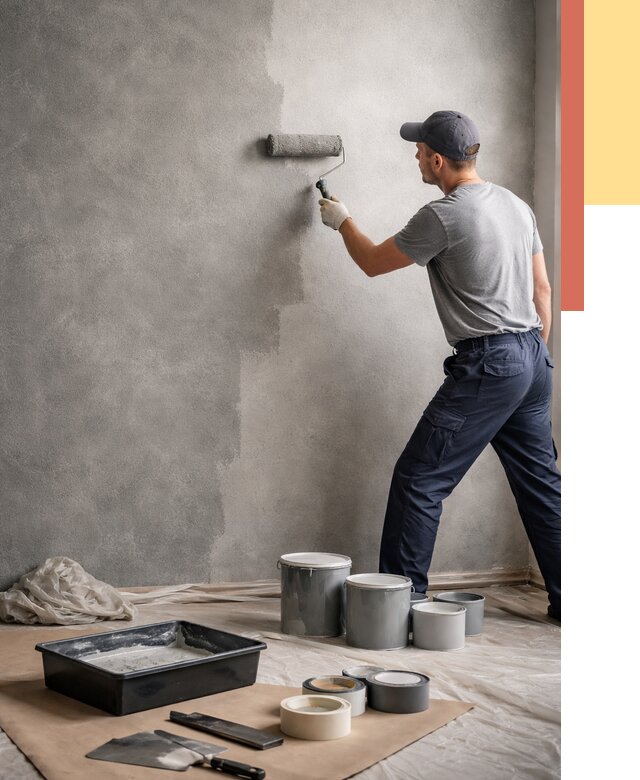 Покраска стен под бетон в Нурлате от 678 руб. за м2 — быстро и недорого | ОТДЕЛОЧНИК-Нрт