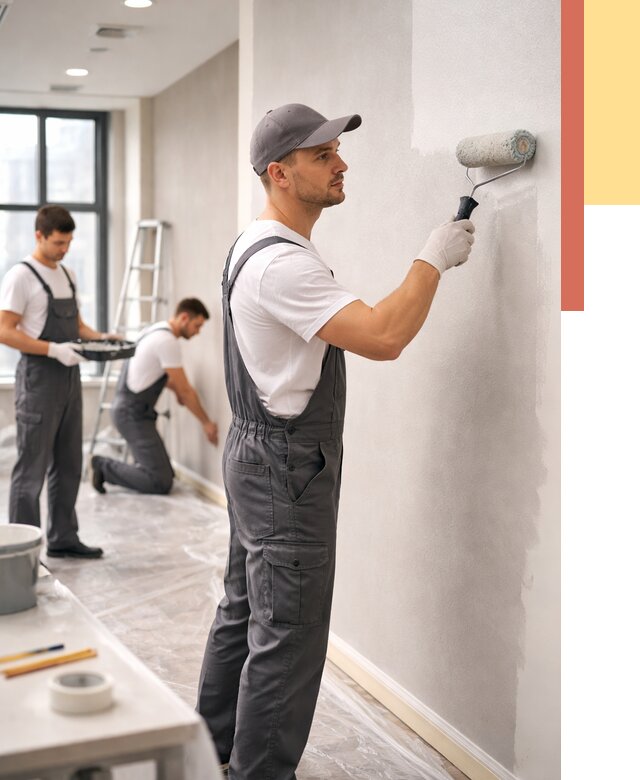 Покраска стен в офисе в Нурлате от 8863 руб. — быстро и недорого | ОТДЕЛОЧНИК-Нрт