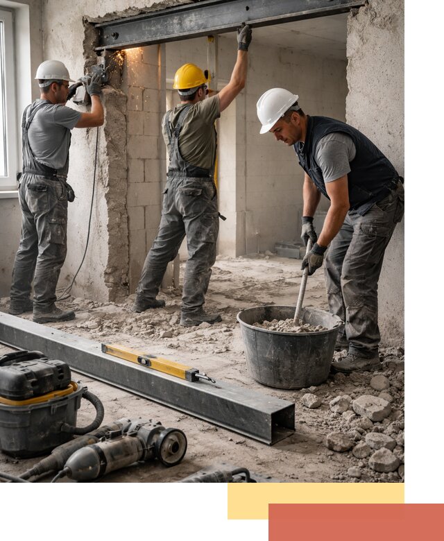 Создание проемов в стенах и несущих конструкциях в Нурлате