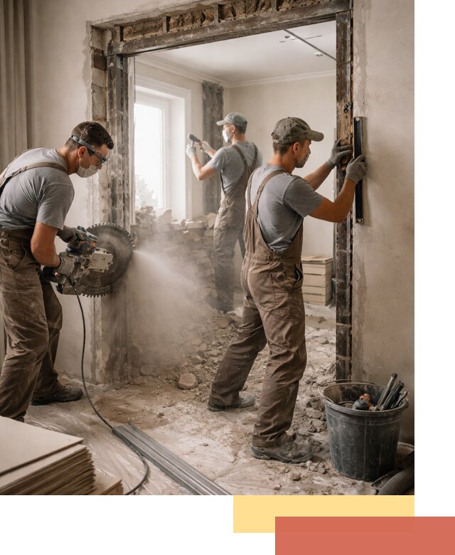 Расширение дверного проема под установку новой двери в Нурлате