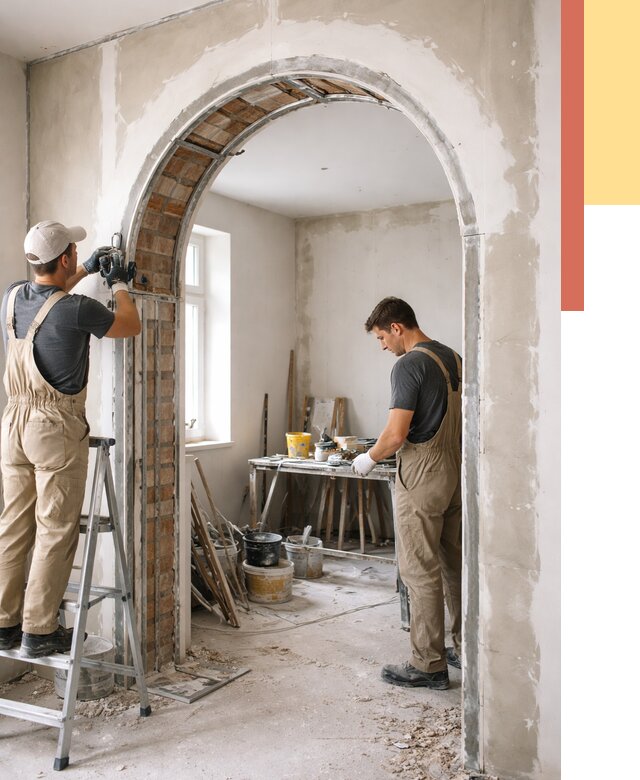 Устройство арочного проема в Нурлате от 9906 руб. под ключ — быстро и недорого | ОТДЕЛОЧНИК-Нрт