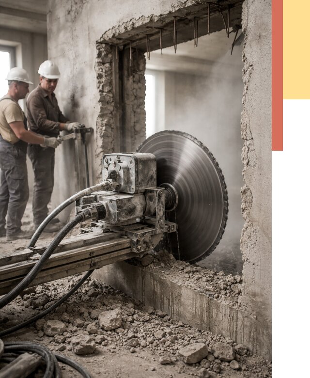 Алмазная резка проемов в Нурлате от 4692 руб. быстро и недорого | ОТДЕЛОЧНИК-Нрт