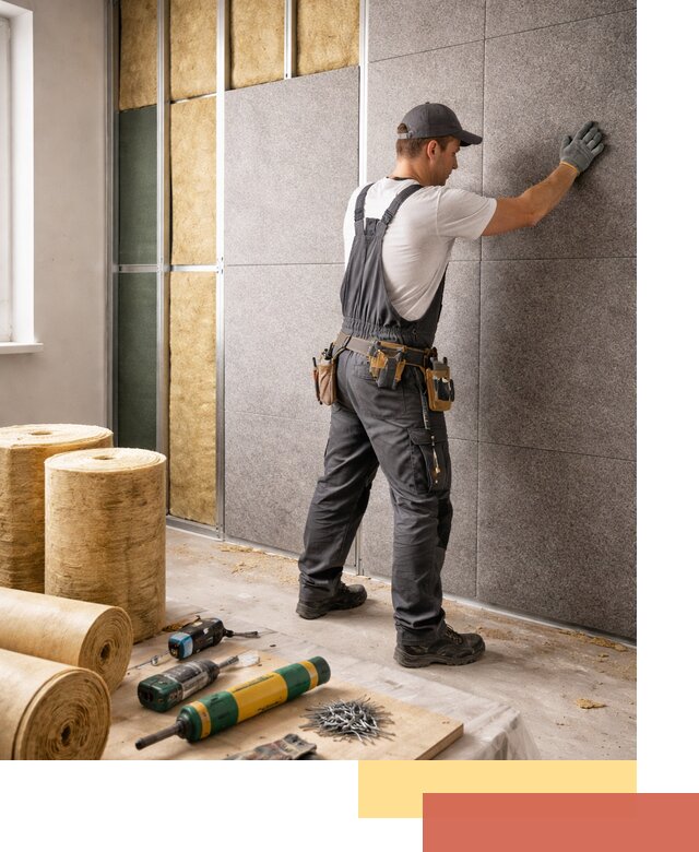 Профессиональная шумоизоляция стен в Нурлате для квартиры и офиса