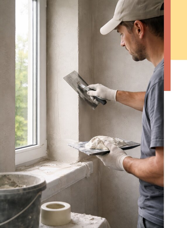 Штукатурка откосов в Нурлате от 4692 руб/м² — услуги и выравнивание под ключ | ОТДЕЛОЧНИК-Нрт