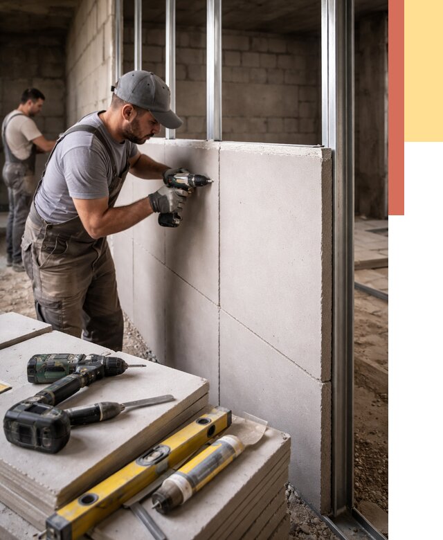 Кладка влагостойких перегородок ПГП в Нурлате от 1251 руб. под ключ | ОТДЕЛОЧНИК-Нрт