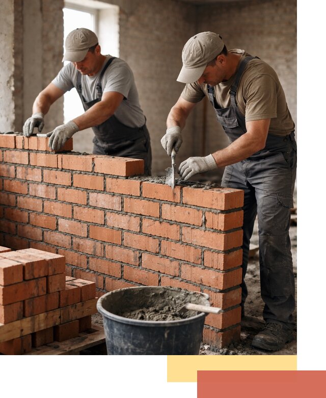 Кладка кирпичных перегородок под ключ в Нурлате