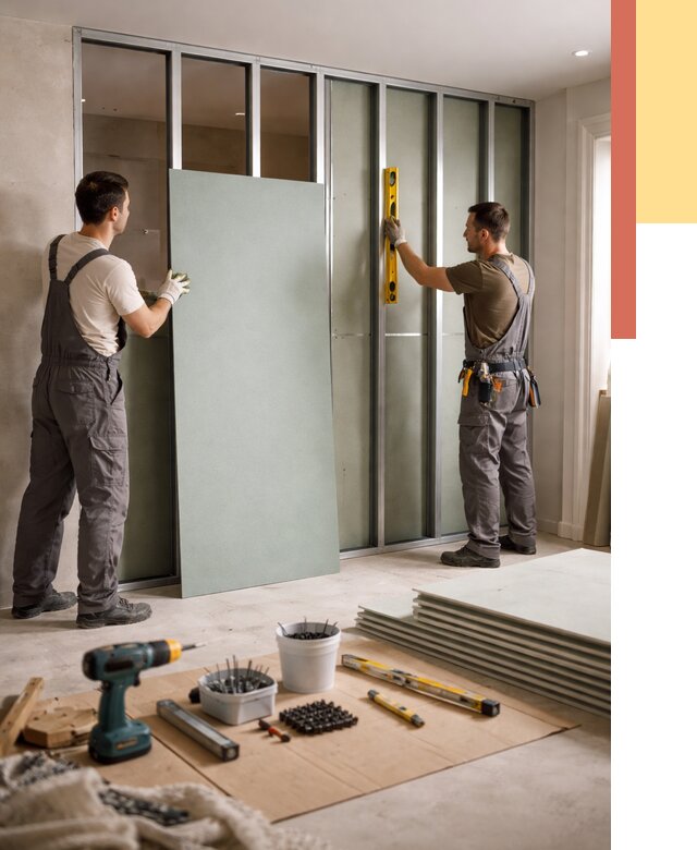 Перегородка из влагостойкого гипсокартона в Нурлате от 5005 руб. — монтаж под ключ | ОТДЕЛОЧНИК-Нрт