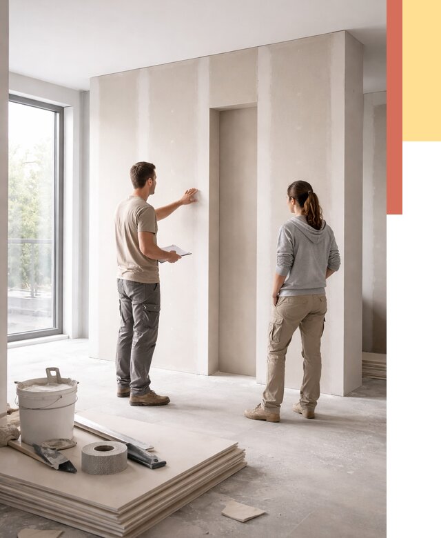 Зонирующая перегородка из гипсокартона в Нурлате от 2920 руб. под ключ | ОТДЕЛОЧНИК-Нрт