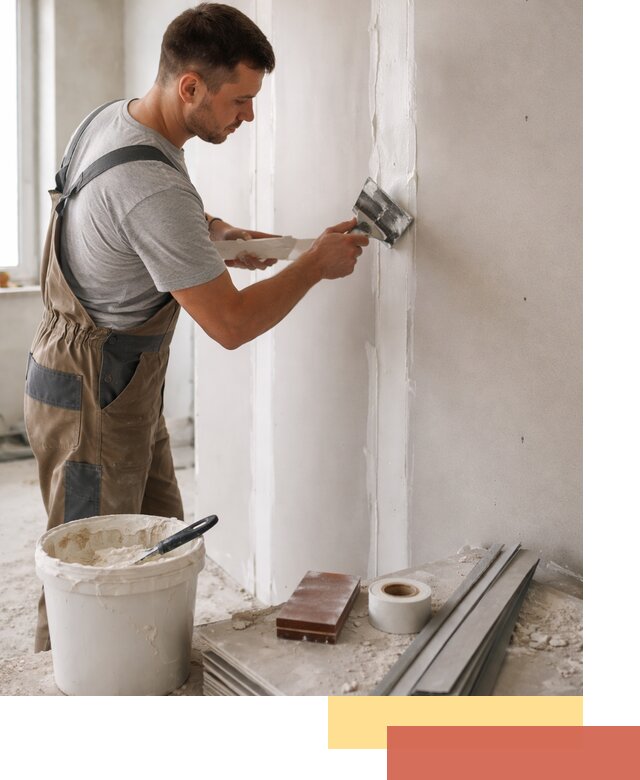 Шпаклевка перегородок из гипсокартона в Нурлате качественно и быстро