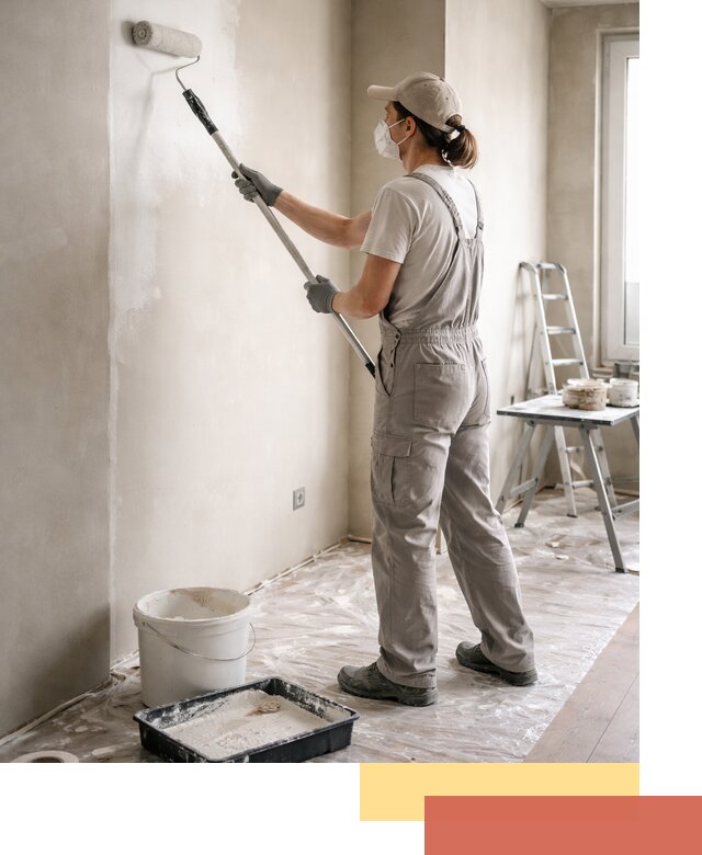 Покраска перегородок из гипсокартона в Нурлате качественно и недорого