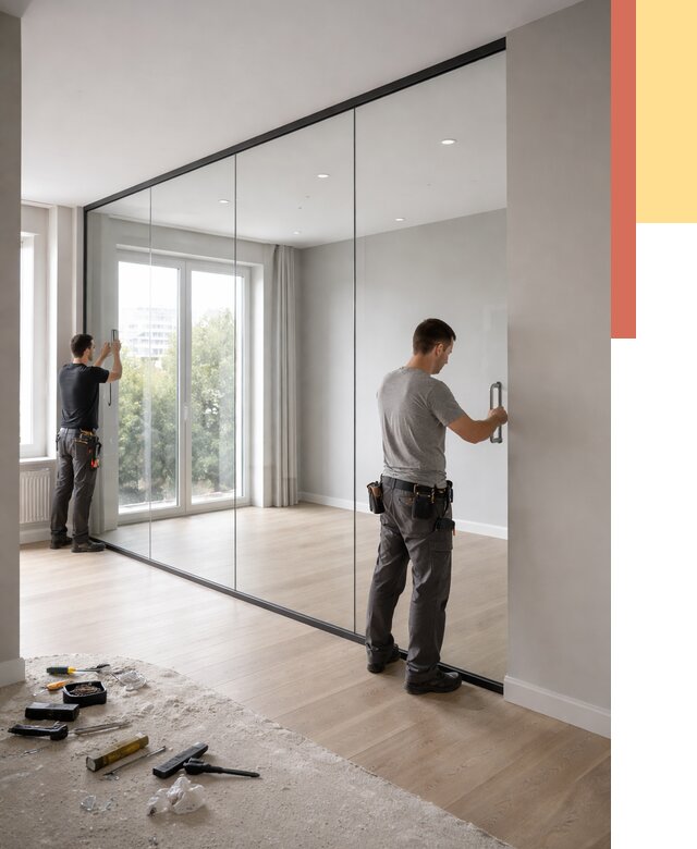 Изготовление стеклянных перегородок в Нурлате от 12877 руб. под ключ | ОТДЕЛОЧНИК-Нрт