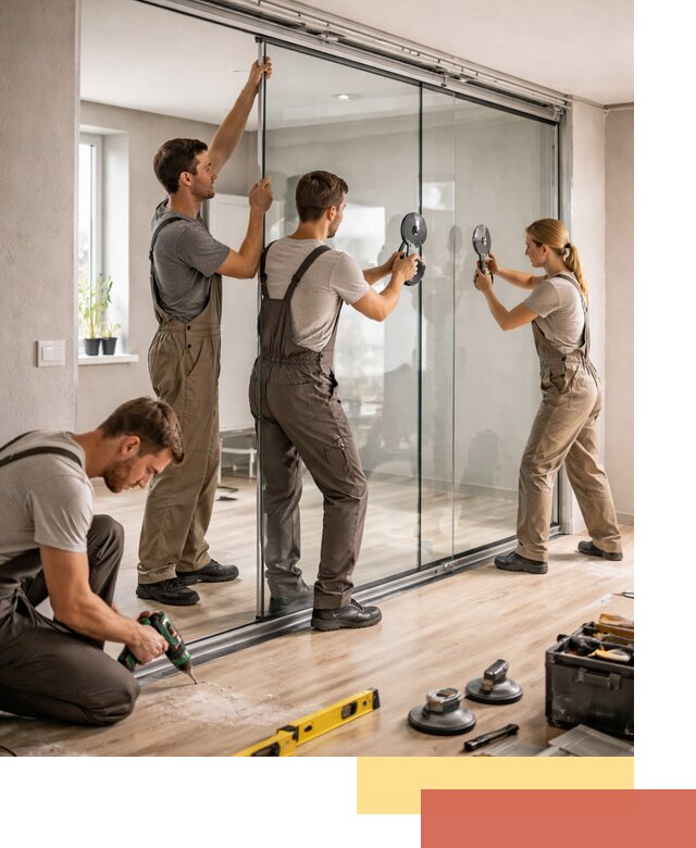 Изготовление стеклянных перегородок на заказ в Нурлате